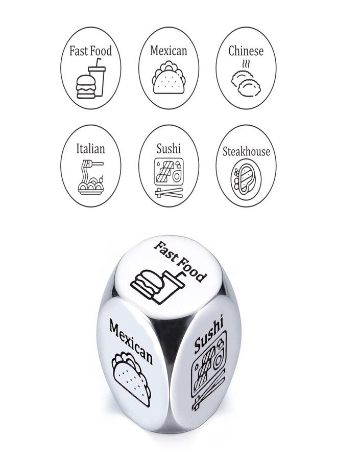 KINMES Fiance Valentines Gifts for Him, 5 Senses Gift for Him, Anniversary Steel Food Decision Dice Gifts for Couples Girlfriend Boyfriend Wife Husband Funny Valentines Day Basket, Wife Gift Ideas - Image 2